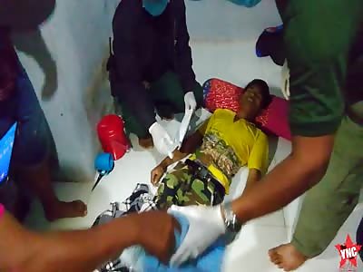 police fingerprint a dead youth  who commit suicide in Cambodia 
