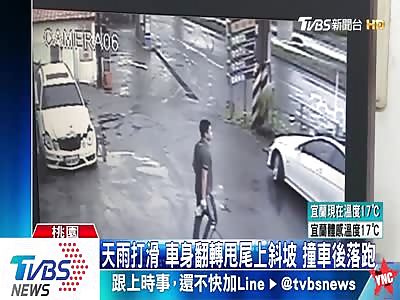nice accident with a Mazda CX-5 in  Taiwan 