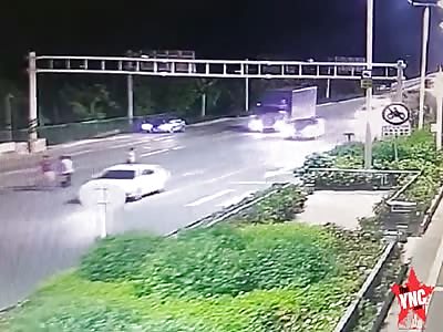 accident on the zebra crossing in  Guangdong,