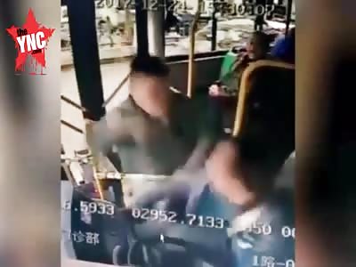 bus driver receives a beating from a passenger  