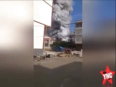 massive  explosion at a fireworks factory in Nanning