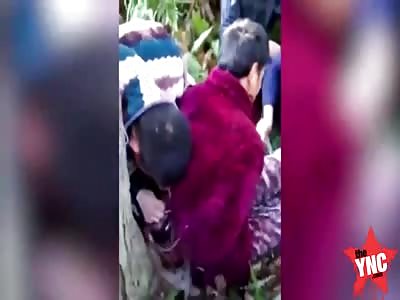  a pig farmer was tied up and gagged a left in the mountains while robbers steal every thing in his house  in  Zhejiang 