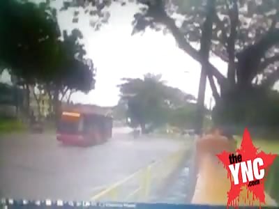 man was hit by a vehicle in Malaysia 