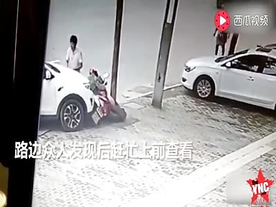 man crushed by a car  