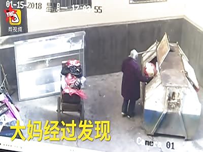 man thrown baby into the trash a tramp saves it