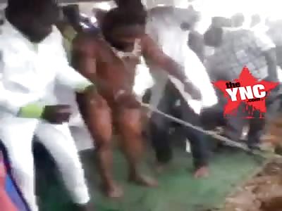 man naked at a funeral in south africa 