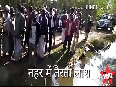 the body of a young man floating in Gogra Canal