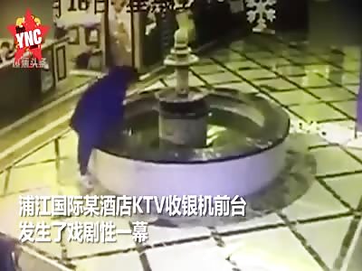 youth did not see the Water Fountain and fell in 