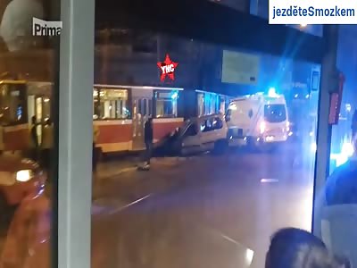 car vs tram in the Czech Republic