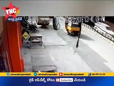  Bus Drags Man in Rajahmundry