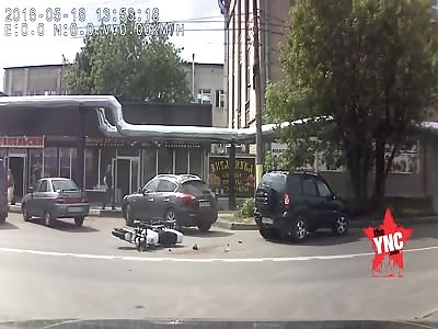 bike crashed into a car in Alexandrov, Vladimir region.
