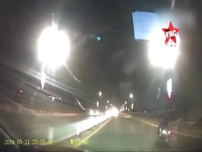 accident in  Guangdong with a drunk man