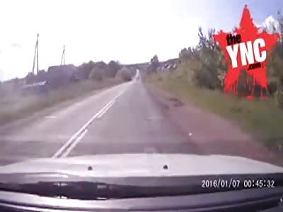 boy gets hit by a bike in Russia 
