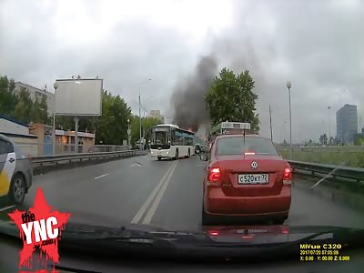 car explodes in Russia @1:10 