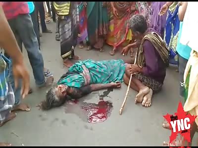 An old woman named Gangulamma  was killed in Ernagundala 