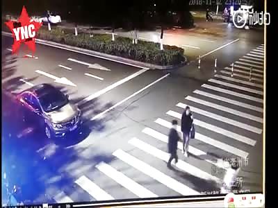 woman killed on the zebra crossing in Cangzhou City 