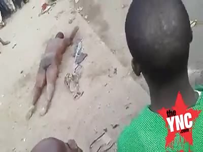dead bank thieves after  Lynching in Abia state