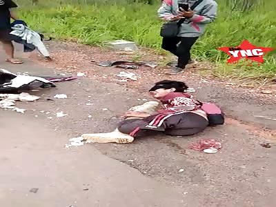 youth leg broken & 1 dead in Ketapang Regency