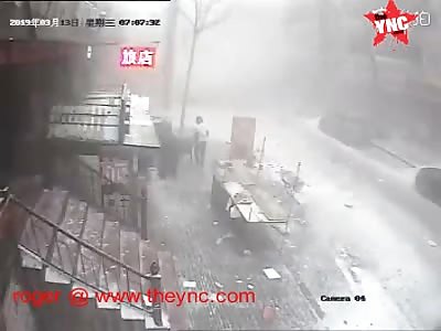 a big gas explosion in Heilongjiang
