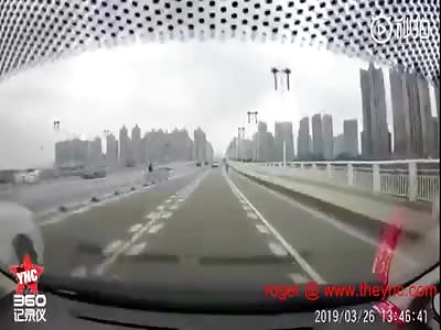 Oblivious Scooter Guy Crushed to Death 
