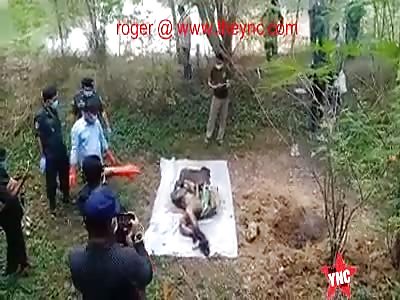 Police unearth a murder victim grave in Cambodia 