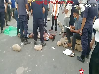 man crushed by a truck in Nepal