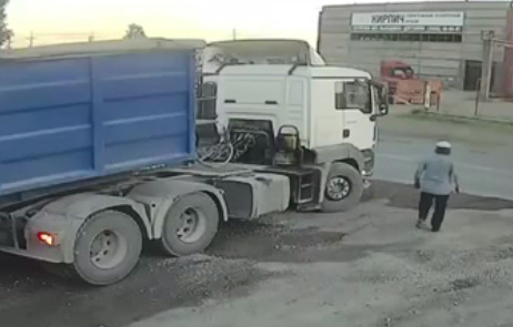Rookie Truck Driver Crushes 59-Year-Old Man 