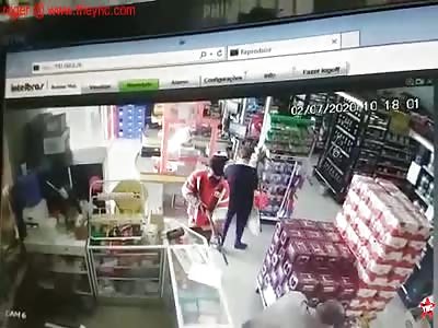supermarket robbery in MarÃ­lia, Brazil