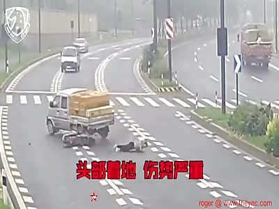 nice zebra crossing accident in Zhejiang 