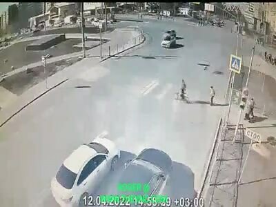Zebra crossing accident in Kazan, Russia