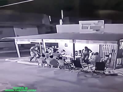 Police get robbed at a cafeteria in Natal City,Brazil