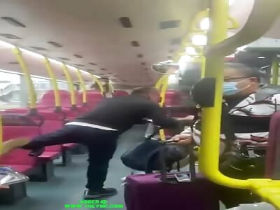 Man was beaten up for talking loud on a Hong Kong bus