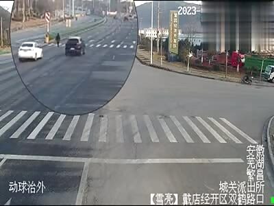Zebra crossing Accident in Wuhu City