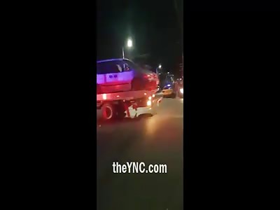 Young Woman Crushed by a Small Truck