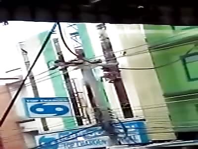 Worker being Continuously Electrocuted to Death