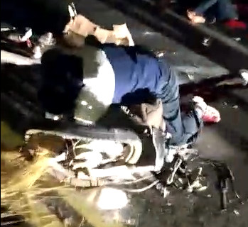 Aftermath of Brazilians motorcyclist Accident