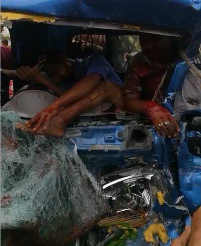 Two Men Squished like a Sardine in His Car after Horrible Accident 