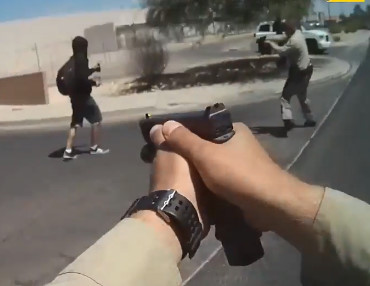 Las Vegas Police Shoot Stabbing Suspect Fleeing Officers