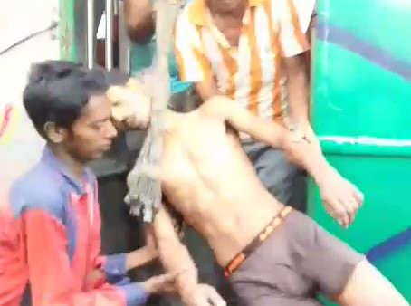 Indian Man Committed Suicide hanging Himself Inside Bus