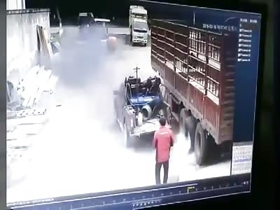 Tire Explosion Sends Guy to Hell