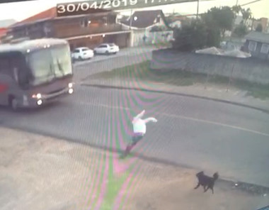 SUICIDE: Guy Throws Himself to a Moving Bus after Hacking Wife to Death