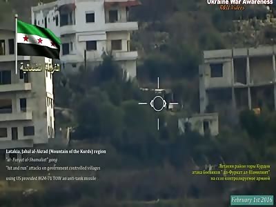 Syrian war--_Moderate Rebel_ FSA using BGM-71 TOW Missile against SAA 