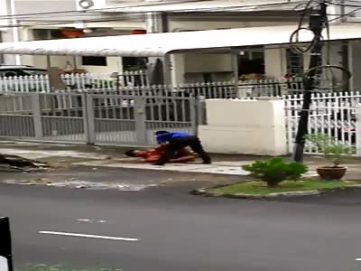 Man is hacked to death in the street