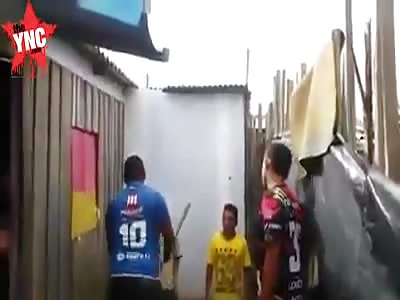 Thief holds out hands for vicious beating with sticks