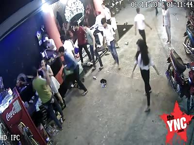 Thugs smash up a bar and brutally beat the owner