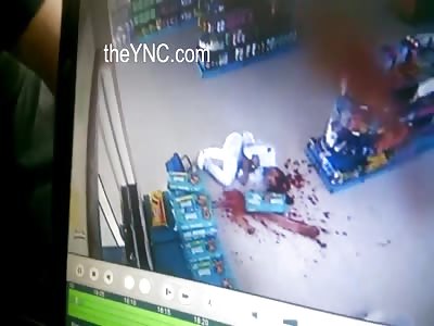 Man's Head Exploded by Headshots - Cold Blood Murder in a Pharmacy