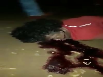 Man dead in a pool of blood