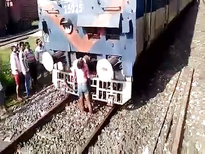 Short Video of Man Horrifically Impaled on a Train