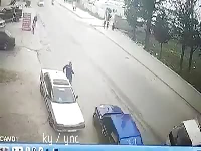 Man Gets Out His Car and Gets Struck Down