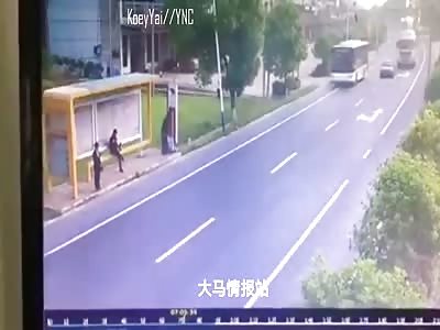 Chinese Woman Struck Down While Crossing The Road